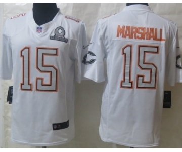 Nike Chicago Bears #15 Brandon Marshall 2014 Pro Bowl White Jersey