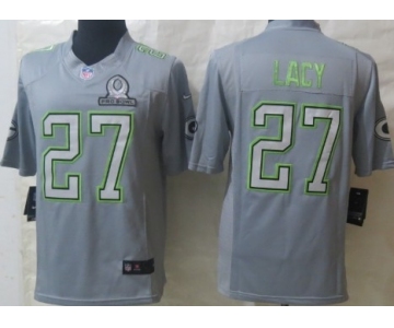 Nike Green Bay Packers #27 Eddie Lacy 2014 Pro Bowl Gray Jersey