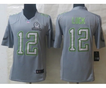 Nike Indianapolis Colts #12 Andrew Luck 2014 Pro Bowl Gray Jersey