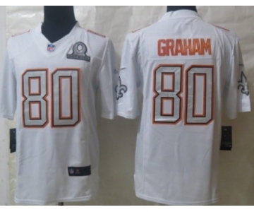 Nike New Orleans Saints #80 Jimmy Graham 2014 Pro Bowl White Jersey