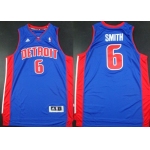 Detroit Pistons #6 Josh Smith Revolution 30 Swingman Blue Jersey