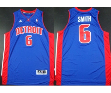 Detroit Pistons #6 Josh Smith Revolution 30 Swingman Blue Jersey