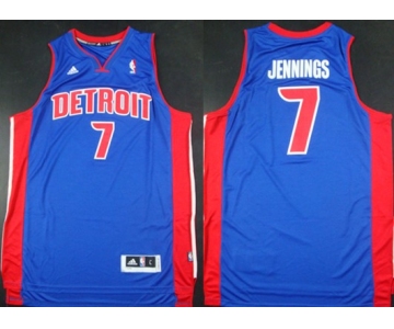 Detroit Pistons #7 Brandon Jennings Revolution 30 Swingman Blue Jersey