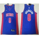 Men's Detroit Pistons #0 Andre Drummond Blue 2019 Nike Swingman Stitched NBA Jersey