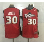 Men's Detroit Pistons #30 Joe Smith Red Hardwood Classics Soul Swingman Throwback Jersey