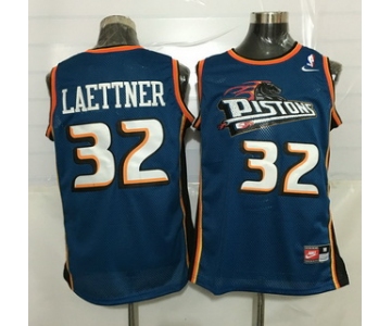 Men's Detroit Pistons #32 Christian Laettner Teal Green Soul Swingman Jersey