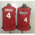 Men's Detroit Pistons #4 Joe Dumars Red Hardwood Classics Soul Swingman Throwback Jersey