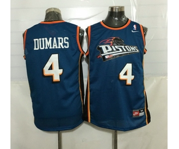 Men's Detroit Pistons #4 Joe Dumars Teal Blue Hardwood Classics Soul Swingman Throwback Jersey