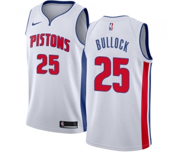 Nike Pistons #25 Reggie Bullock White NBA Swingman Association Edition Jersey