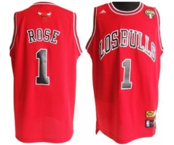 Chicago Bulls #1 Derrick Rose Latin Nights Revolution 30 Swingman Red Jersey