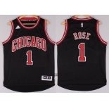 Chicago Bulls #1 Derrick Rose Revolution 30 Swingman 2014 New Black Jersey