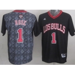 Chicago Bulls #1 Derrick Rose Revolution 30 Swingman 2014 Noche Latina Black Jersey