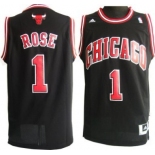 Chicago Bulls #1 Derrick Rose Revolution 30 Swingman Black Jersey