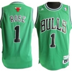 Chicago Bulls #1 Derrick Rose Revolution 30 Swingman Green Jersey