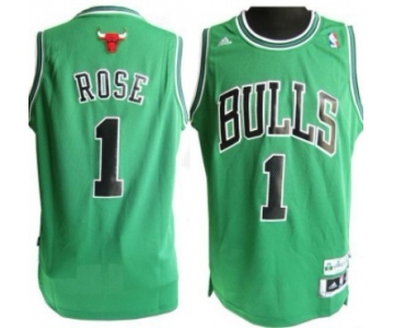 Chicago Bulls #1 Derrick Rose Revolution 30 Swingman Green Jersey