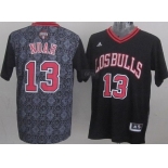 Chicago Bulls #13 Joakim Noah Revolution 30 Swingman 2014 Noche Latina Black Jersey