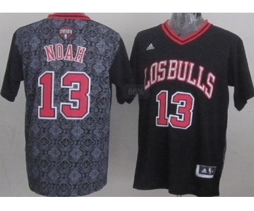 Chicago Bulls #13 Joakim Noah Revolution 30 Swingman 2014 Noche Latina Black Jersey