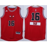 Chicago Bulls #16 Pau Gasol Revolution 30 Swingman 2014 Christmas Day Red Jersey