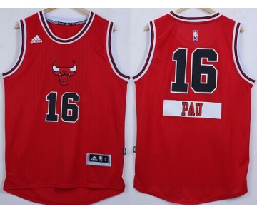 Chicago Bulls #16 Pau Gasol Revolution 30 Swingman 2014 Christmas Day Red Jersey