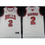 Chicago Bulls #2 Nate Robinson Revolution 30 Swingman White Jersey