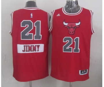 Chicago Bulls #21 Jimmy Butler Revolution 30 Swingman 2014 Christmas Day Red Jersey