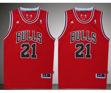 Chicago Bulls #21 Jimmy Butler Revolution 30 Swingman Red Jersey