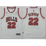 Chicago Bulls #22 Taj Gibson Revolution 30 Swingman White Jersey