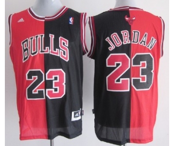 Chicago Bulls #23 Michael Jordan Revolution 30 Swingman Red/Black Two Tone Jersey