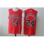 Chicago Bulls 24 Lauri Markkanen Red Nike Stitched Jersey