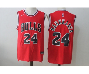 Chicago Bulls 24 Lauri Markkanen Red Nike Stitched Jersey