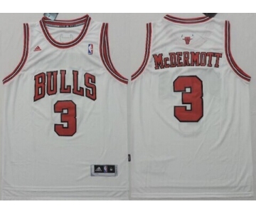 Chicago Bulls #3 Doug McDermott Revolution 30 Swingman White Jersey