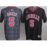 Chicago Bulls #5 Carlos Boozer Revolution 30 Swingman 2014 Noche Latina Black Jersey