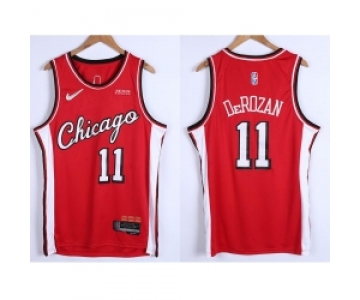 Men Chicago Bulls 11 DeMar DeRozan 75th Anniversary Red Edition Swingman Stitched Basketball Jersey