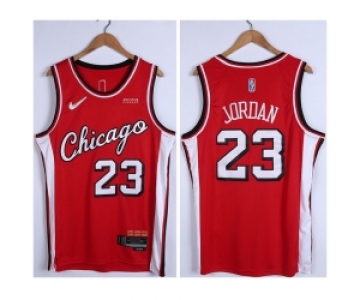 Men Chicago Bulls 23 Michael Jordan 75th Anniversary Red Edition Swingman Stitched Basketball Jersey