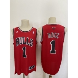 Men's Chicago Bulls #1 Derek Rose Revolution 30 Swingman Red Jersey