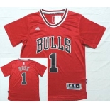 Men's Chicago Bulls #1 Derrick Rose Revolution 30 Swingman 2014 New Red Short-Sleeved Jersey