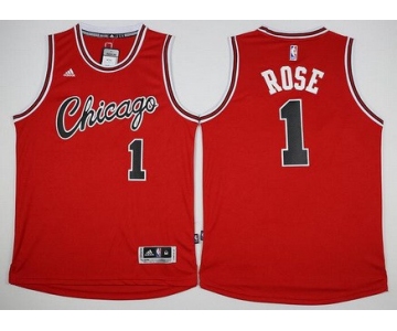 Men's Chicago Bulls #1 Derrick Rose Revolution 30 Swingman 2015-16 Retro Red Jersey