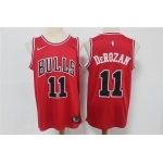 Men's Chicago Bulls #11 DeMar DeRozan Red Nike 75th Anniversary Diamond 2021 Stitched Jersey