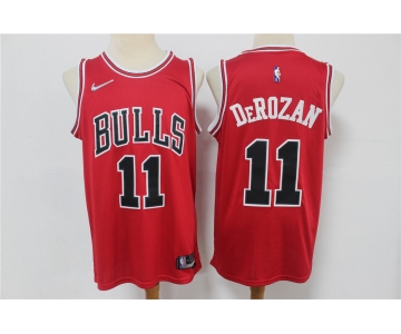 Men's Chicago Bulls #11 DeMar DeRozan Red Nike 75th Anniversary Diamond 2021 Stitched Jersey