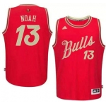 Men's Chicago Bulls #13 Joakim Noah Revolution 30 Swingman 2015 Christmas Day Red Jersey