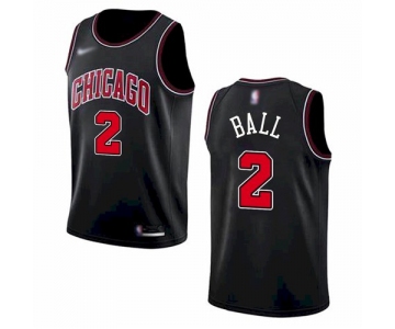 Men's Chicago Bulls #2 Lonzo Ball Black 2021 Nike Swingman Stitched Jersey