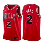 Men's Chicago Bulls #2 Lonzo Ball Red 2021 Nike Swingman Stitched Jersey