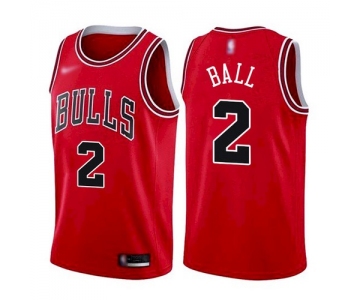 Men's Chicago Bulls #2 Lonzo Ball Red 2021 Nike Swingman Stitched Jersey