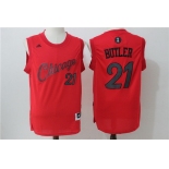 Men's Chicago Bulls #21 Jimmy Butler Red 2016 Christmas Day Stitched NBA Swingman Jersey