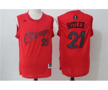 Men's Chicago Bulls #21 Jimmy Butler Red 2016 Christmas Day Stitched NBA Swingman Jersey