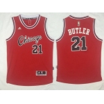 Men's Chicago Bulls #21 Jimmy Butler Revolution 30 Swingman 2015-16 Retro Red Jersey