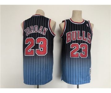 Men's Chicago Bulls #23 Michael Jordan Balck Throwback Stitched Jersey