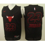 Men's Chicago Bulls #23 Michael Jordan Black Bull Head Fashion Stitched NBA Nike Swingman Jersey