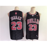 Men's Chicago Bulls #23 Michael Jordan Black Stitched NBA Jersey