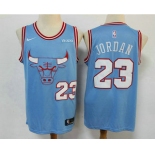 Men's Chicago Bulls #23 Michael Jordan Blue 2020 City Edition NBA Swingman Jersey With The Sponsor Logo